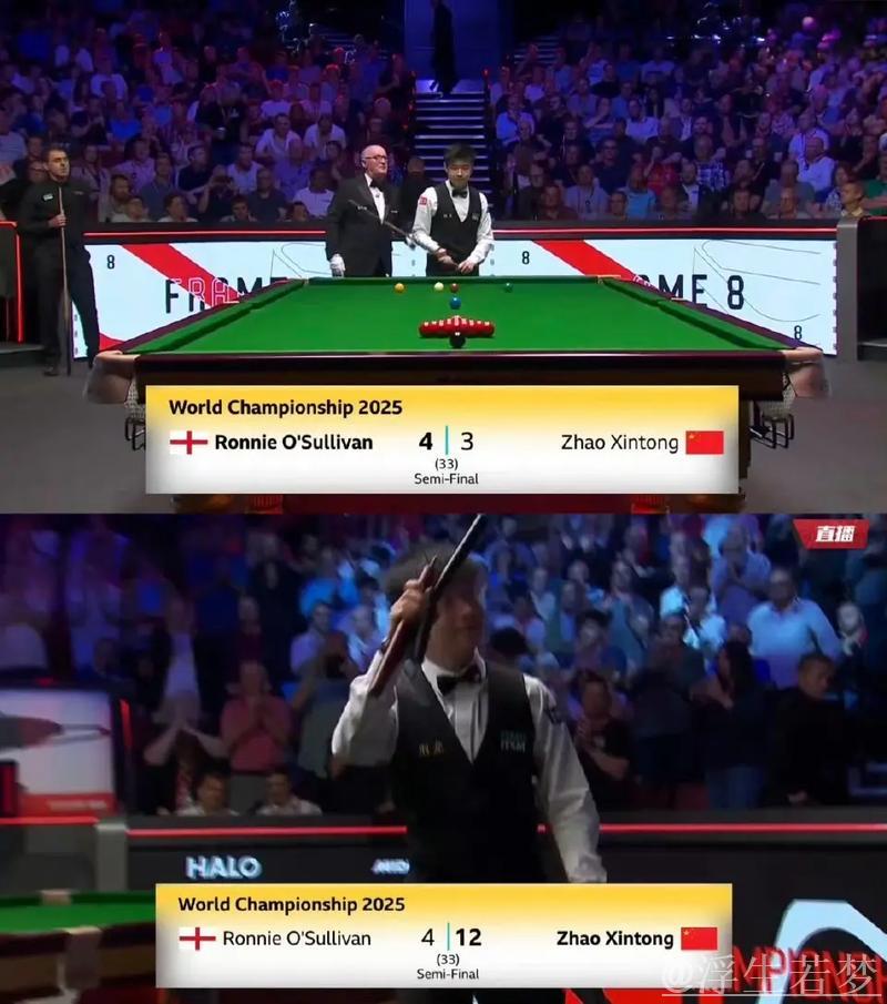 奥沙利文对阵赵心童:斯诺克世锦赛半决赛争锋 奥沙利文对阵赵心童:斯诺克世锦赛半决赛争锋